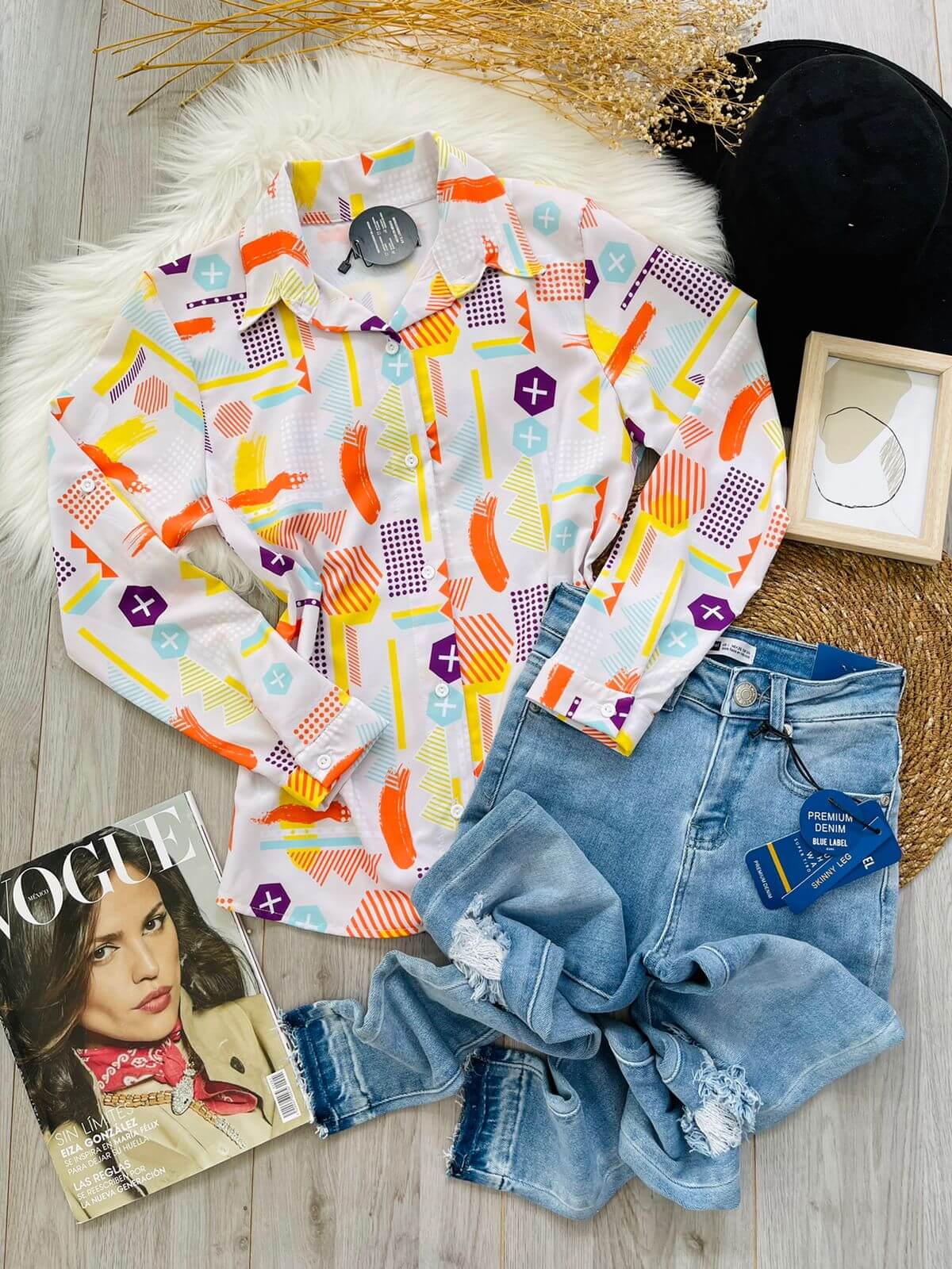 Camisa estampado abstracto