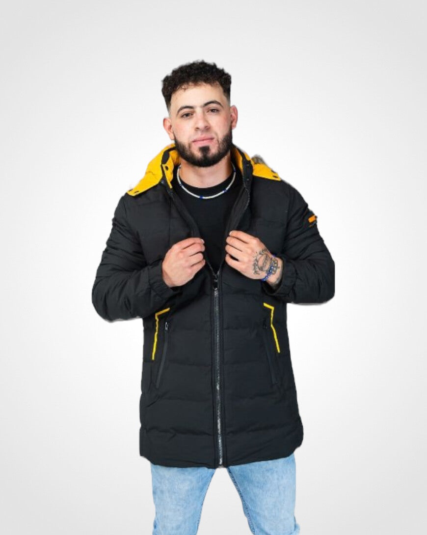 Cazadora acolchada con capucha desmontable