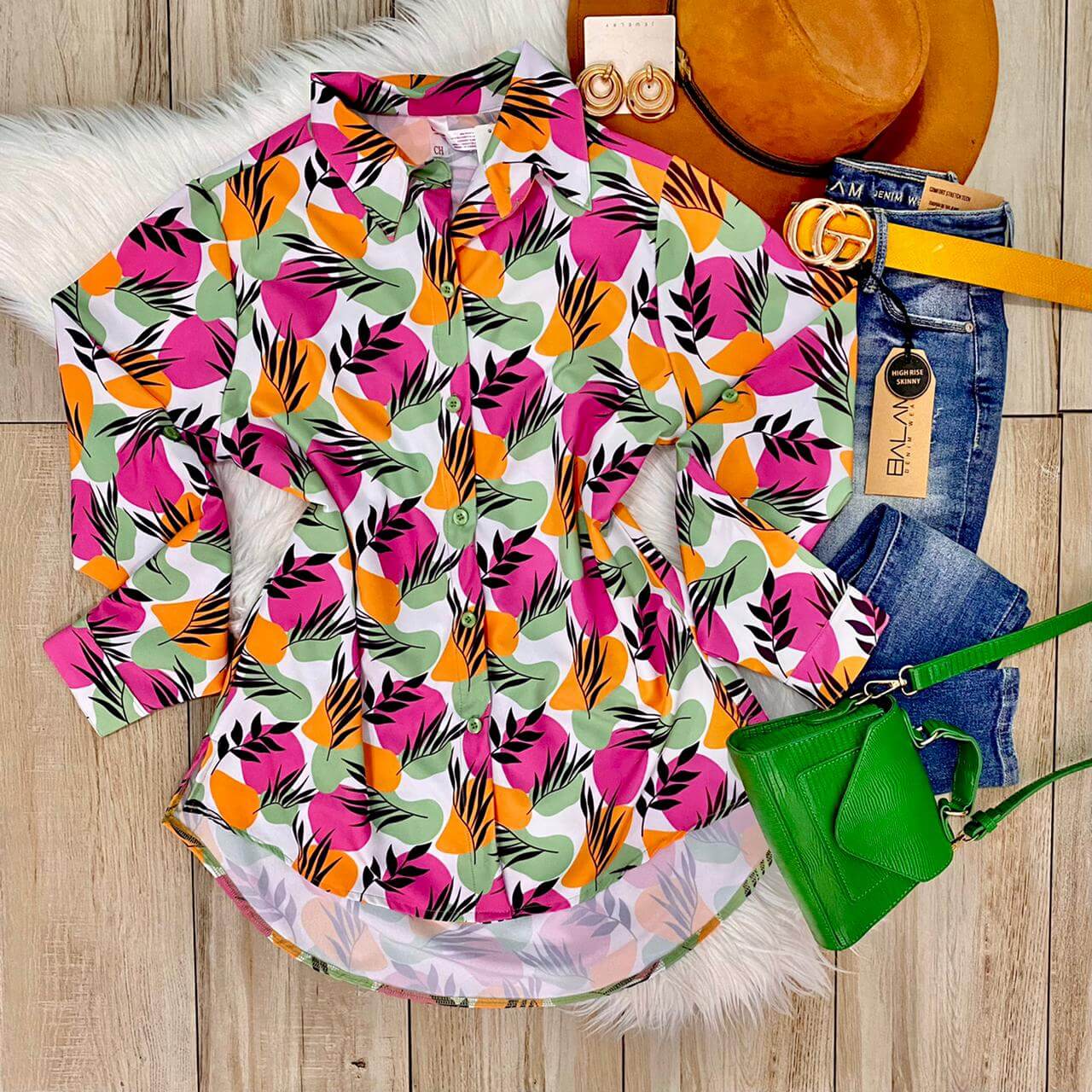 Camisa estampado colores abstractos