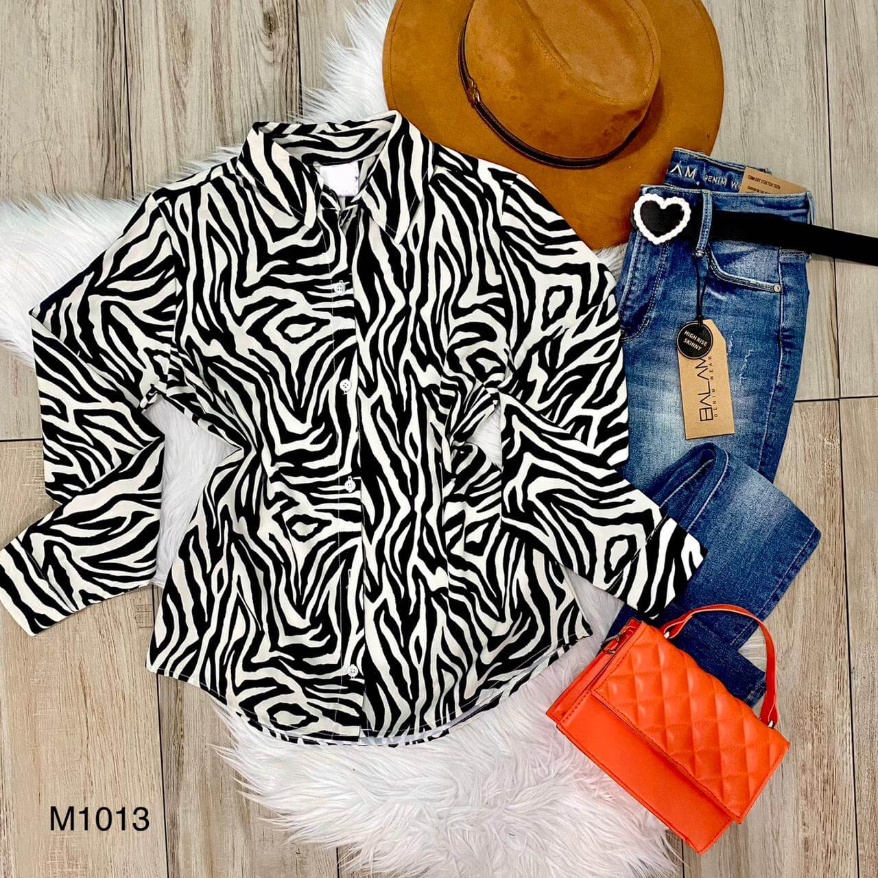 Camisa estampado zebra