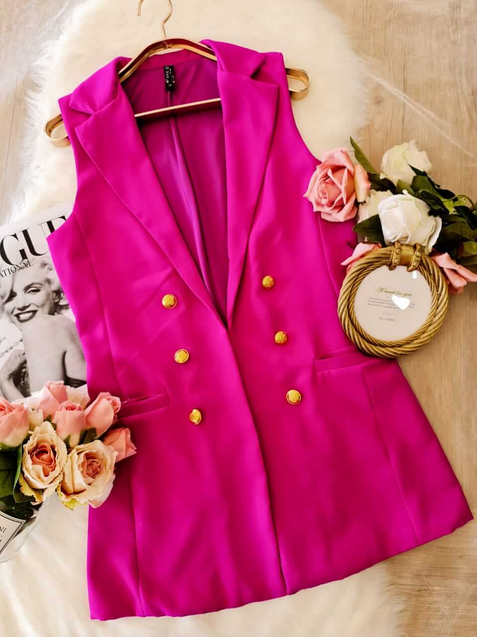 Maxi Chaleco Blazer Casual Formal